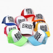 new BRIDE TRIBE Print Mesh Mujer Wedding Baseball Cap Party Hat Brand Bachelor C  eb-17930379